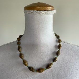 Handcrafted Ugandan paper bead necklace